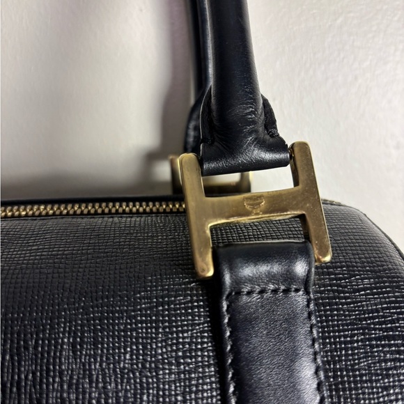 MCM Saffiano Leather Monogram Studded Boston Bag - Picture 8 of 13